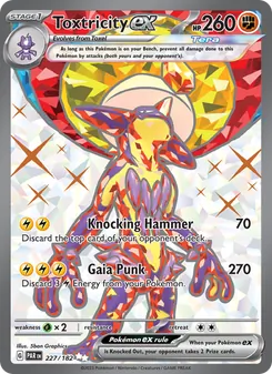 Toxtricity ex card from Paradox Rift, number 227/182
