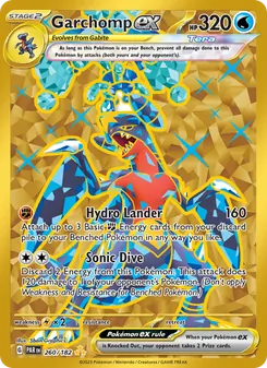 Garchomp ex card from Paradox Rift, number 260/182
