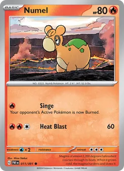 Numel card from Paldean Fates, number 011/91