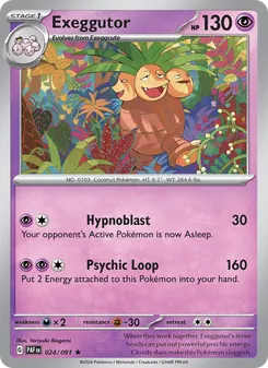 Exeggutor card from Paldean Fates, number 024/91