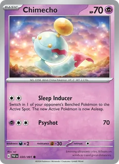 Chimecho card from Paldean Fates, number 030/91