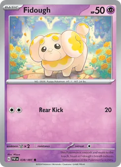 Fidough card from Paldean Fates, number 038/91