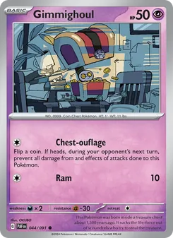 Gimmighoul card from Paldean Fates, number 044/91