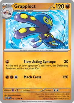 Grapploct card from Paldean Fates, number 052/91