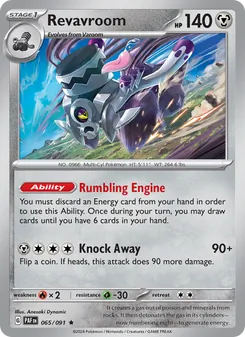 Revavroom card from Paldean Fates, number 065/91