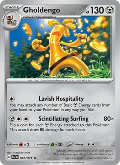 Gholdengo card from Paldean Fates, number 067/91