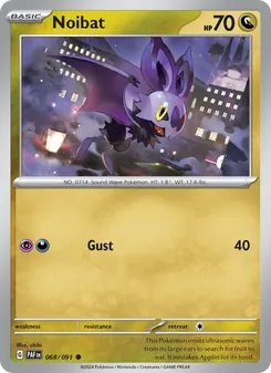 Noibat card from Paldean Fates, number 068/91