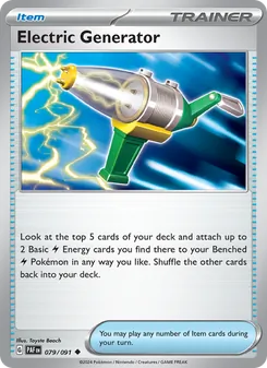 Electric Generator card from Paldean Fates, number 079/91