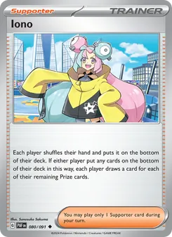 Iono card from Paldean Fates, number 080/91