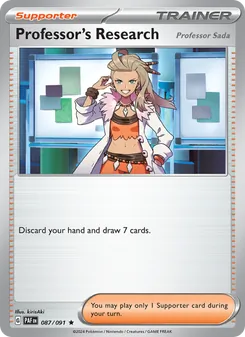 Professor's Research card from Paldean Fates, number 087/91