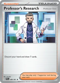 Professor's Research card from Paldean Fates, number 088/91