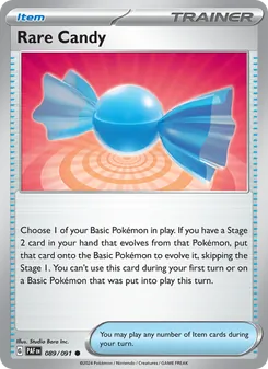 Rare Candy card from Paldean Fates, number 089/91