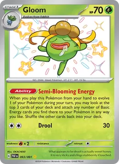 Gloom card from Paldean Fates, number 093/91