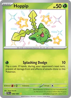 Hoppip card from Paldean Fates, number 096/91
