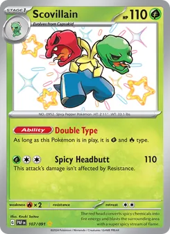 Scovillain card from Paldean Fates, number 107/91