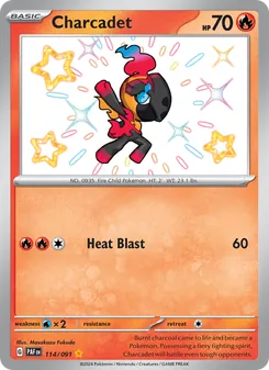 Charcadet card from Paldean Fates, number 114/91