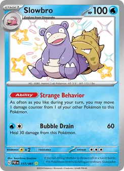 Slowbro card from Paldean Fates, number 117/91