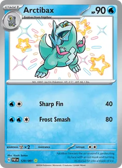 Arctibax card from Paldean Fates, number 129/91