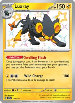 Luxray card from Paldean Fates, number 137/91