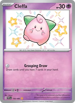Cleffa card from Paldean Fates, number 150/91