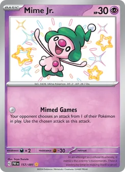 Mime Jr. card from Paldean Fates, number 157/91