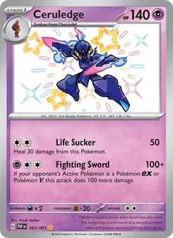 Ceruledge card from Paldean Fates, number 162/91