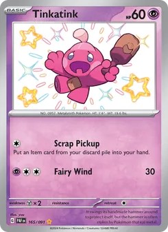 Tinkatink card from Paldean Fates, number 165/91