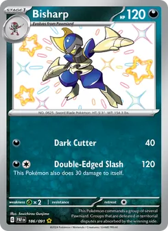 Bisharp card from Paldean Fates, number 186/91