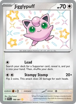 Jigglypuff card from Paldean Fates, number 198/91