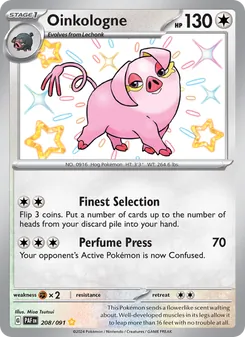 Oinkologne card from Paldean Fates, number 208/91