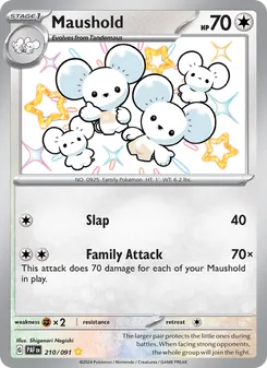 Maushold card from Paldean Fates, number 210/91