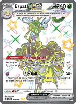 Espathra ex card from Paldean Fates, number 214/91