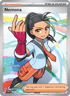 Nemona card from Paldean Fates, number 229/91