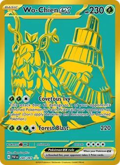 Wo-Chien ex card from Paldean Fates, number 240/91