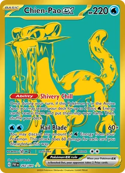 Chien-Pao ex card from Paldean Fates, number 242/91