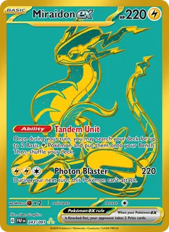 Miraidon ex card from Paldean Fates, number 243/91