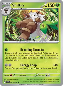 Shiftry card from Temporal Forces, number 005/162