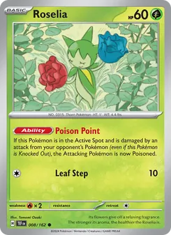 Roselia card from Temporal Forces, number 008/162
