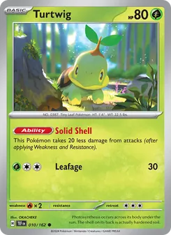 Turtwig card from Temporal Forces, number 010/162