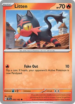Litten card from Temporal Forces, number 032/162