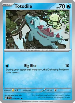 Totodile card from Temporal Forces, number 039/162