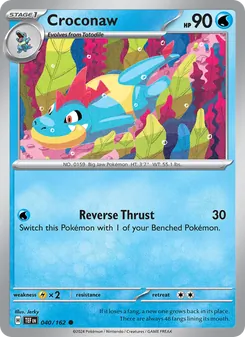 Croconaw card from Temporal Forces, number 040/162