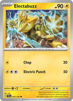 Electabuzz card from Temporal Forces, number 053/162