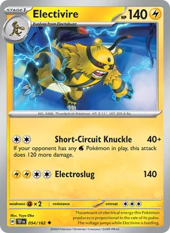 Electivire card from Temporal Forces, number 054/162