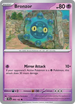 Bronzor card from Temporal Forces, number 068/162