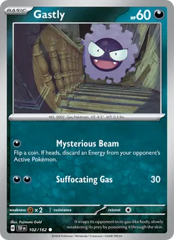 Gastly card from Temporal Forces, number 102/162