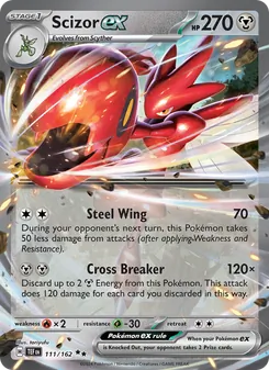 Scizor ex card from Temporal Forces, number 111/162
