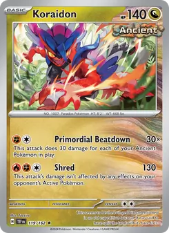 Koraidon card from Temporal Forces, number 119/162