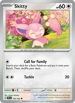 Skitty card from Temporal Forces, number 130/162