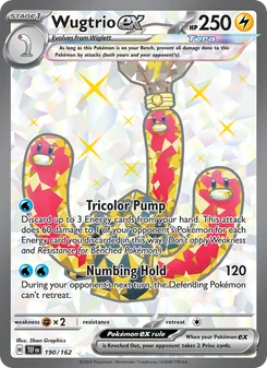 Wugtrio ex card from Temporal Forces, number 190/162